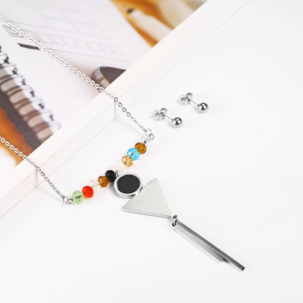 Комплект из колье и серёг нержавеющей стали|Ювелирные наборы| |