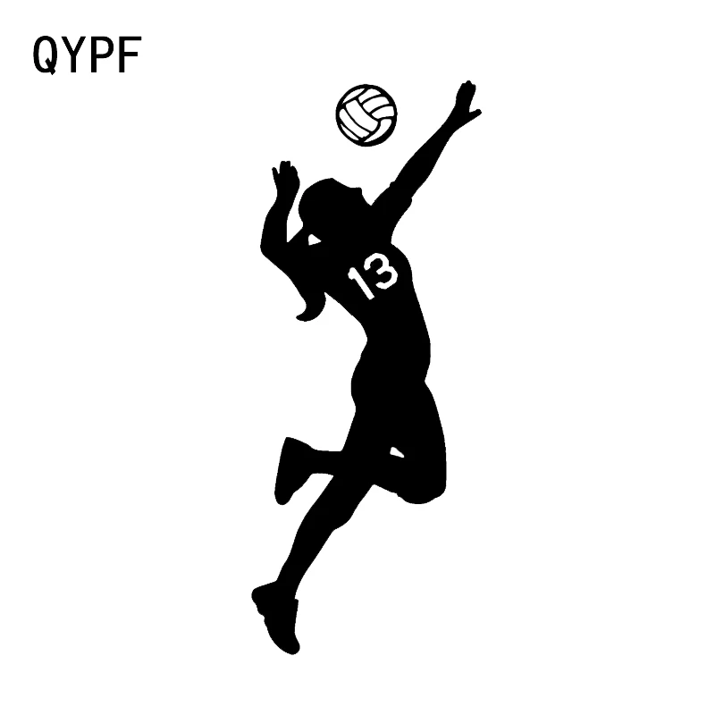 QYPF 7 1*17 см в форме волейбола декор для автомобиля моделирование наклейка силуэт