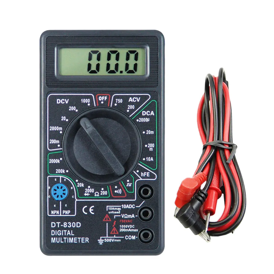 DC AC LCD цифровой мультиметр с зуммером напряжения Амперметр измерительный зонд