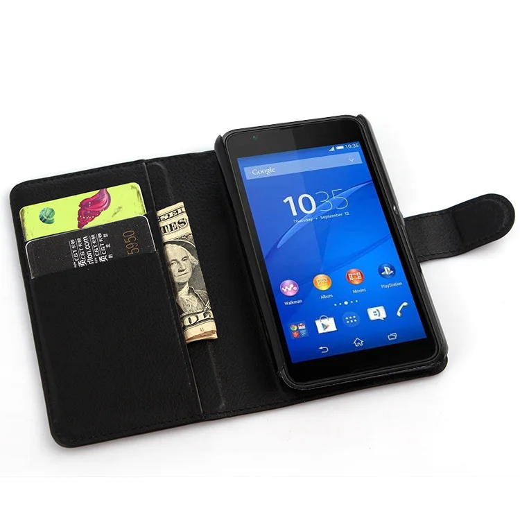 Роскошный чехол-кошелек из искусственной кожи для Sony Xperia E4g Dual E2033 E2003 чехол