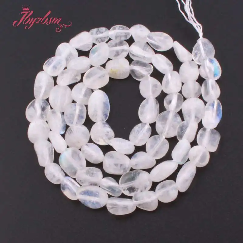 Moonstone 4x6x5-8mm нерегулярный, свободной формы натуральный камень разделитель для DIY ожерелье ювелирные изделия для создания браслетов 1" - Цвет: Moonstone