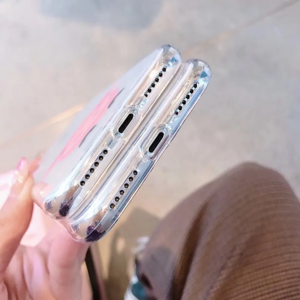 Туманно красоты для iphone X XS XR Max случае милый мультфильм свинья шаблон Силиконовые