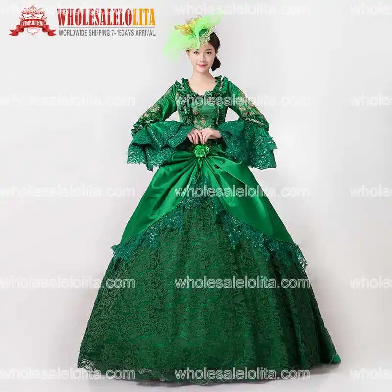 Новинка эпохи Возрождения ярмарка королевская зеленая Элизабета бальное платье