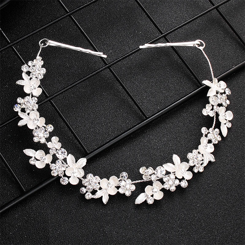 Miallo Newest Crystal Flower Hair Vine Bridal Head Jewelry Accessories Wedding Headpieces Princess Tiaras and Crowns | Украшения и