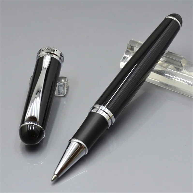 Bright black JINHAO 750 Высококачественная Черная/Розовая/белая шариковая ручка, офисные канцелярские принадлежности, роскошные шариковые ручки для письма, подарок A7 - Цвет: Bright black
