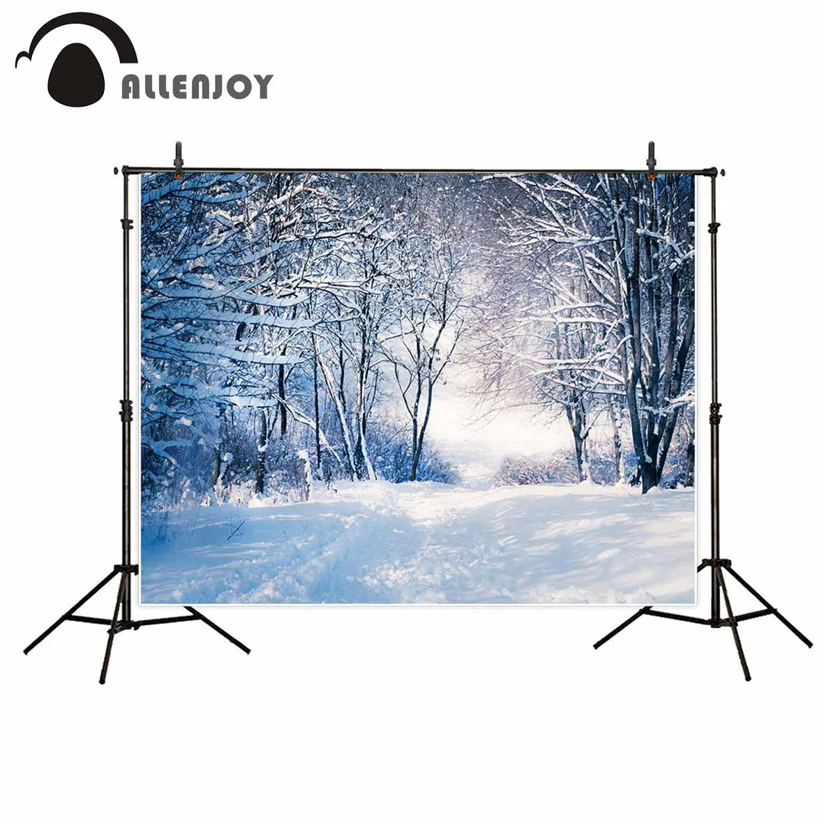 Allenjoy фон для фотосъемки новорожденных белый Снежный Лес Дерево зима Красивая