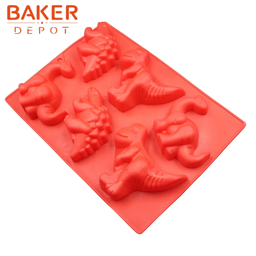 BAKER DEPOT силиконовая форма для выпечки формочка с динозавром силиконовые формочки