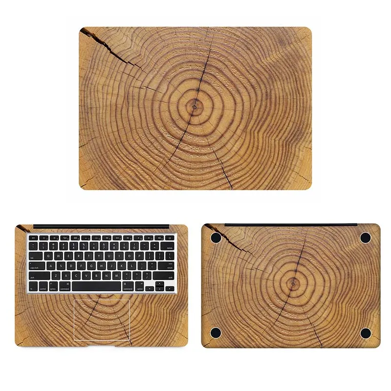 Дерево кольцо зерна кожи ноутбука Наклейка для Macbook Стикер Pro Air retina 11 12 13 15 дюймов Mac hp защитный чехол кожи - Цвет: ACD side