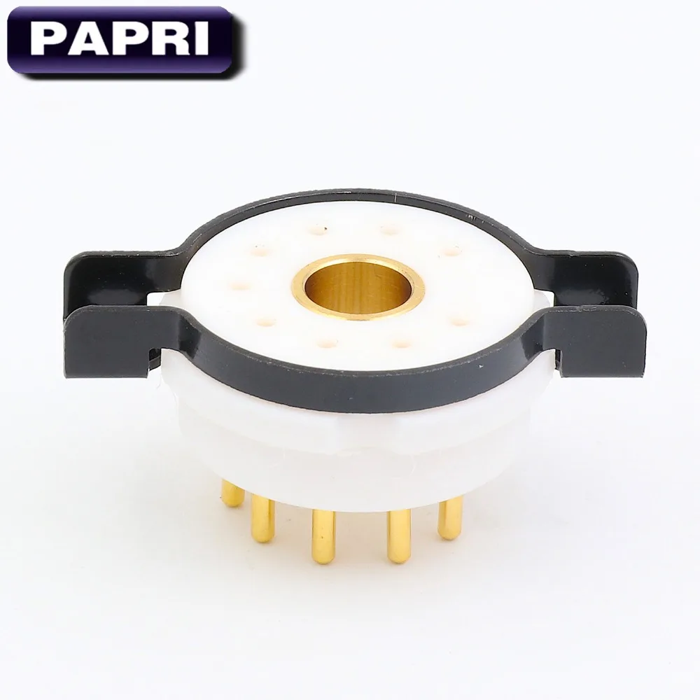 2 шт. EIZZ High End Magnoval 9PIN PTFE ламповая панель золотистые медные булавки усилитель