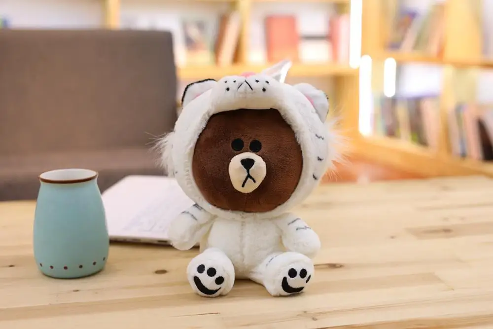 Lion NRW 23 см~ 60 см корейские куклы гигантский коричневый медведь плюшевые куклы динозавр Тигр собака плюшевый цыпленок игрушка жираф игрушки для детей день рождения - Цвет: Lion