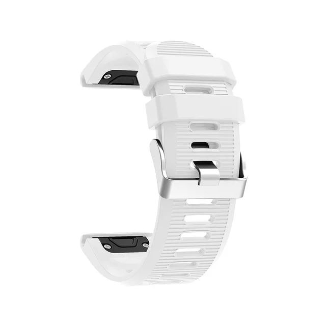 Белый 26 мм ремешок Quick Release силиконовый Easyfit замена из силикагеля, мягкий ремешок для наручных часов Garmin Fenix 3 HR 6X 5X Plus smartwatch - Цвет: Белый