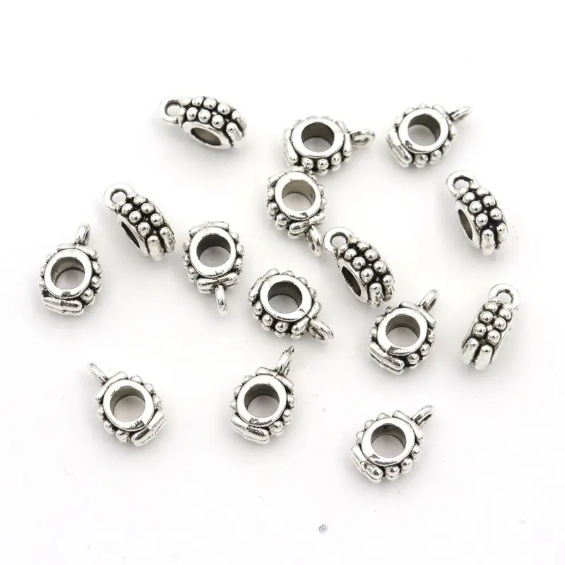 Бусины соединители для ювелирных изделий 50 шт.|connector charms|slide connectorsantique silver |
