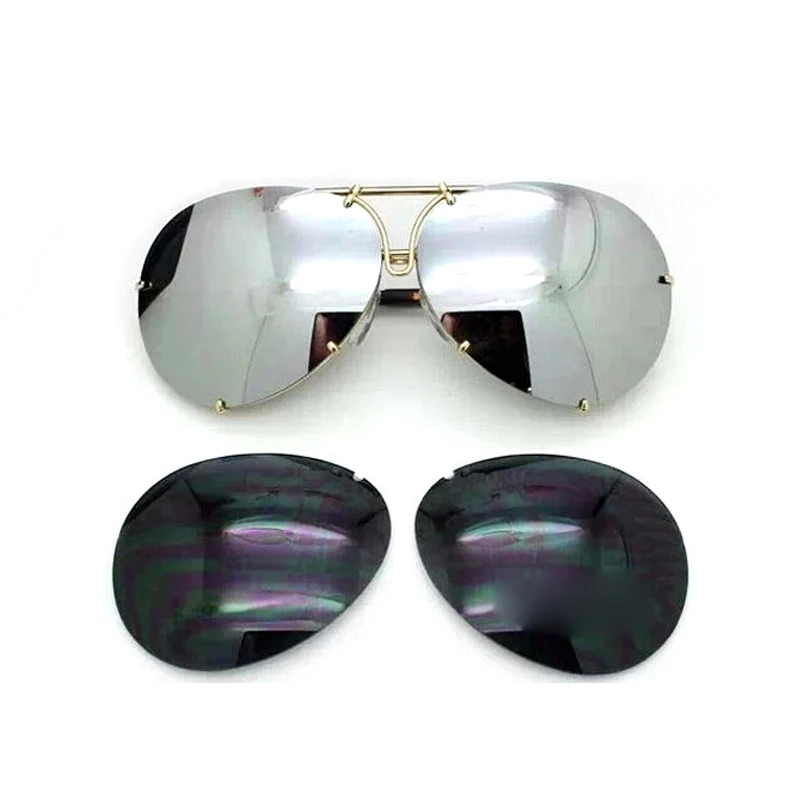 

Brand eyewear men women fashion P8478 cool summer style sunglasses sun glasses interchangeable lens 8478 with glasses case car