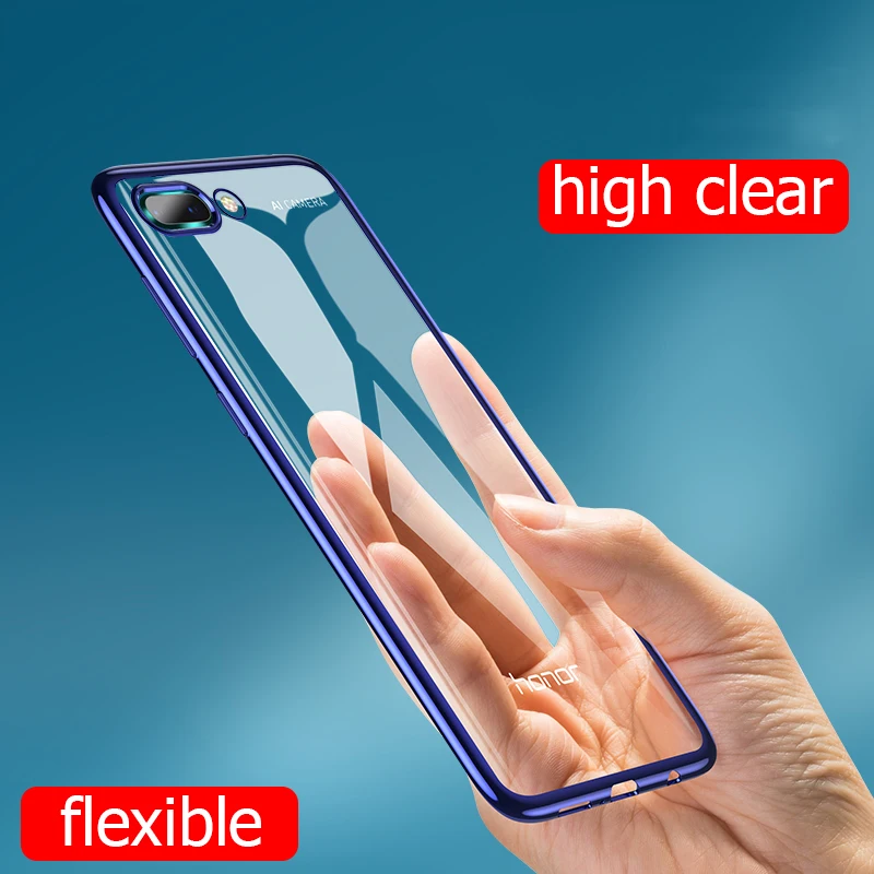 Мягкий прозрачный чехол с лазерным покрытием для Huawei Honor 10 Lite 10i|Бамперы| |
