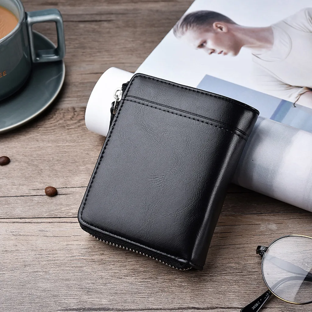 Мужской короткий кошелек Повседневная многофункциональная сумка клатч с