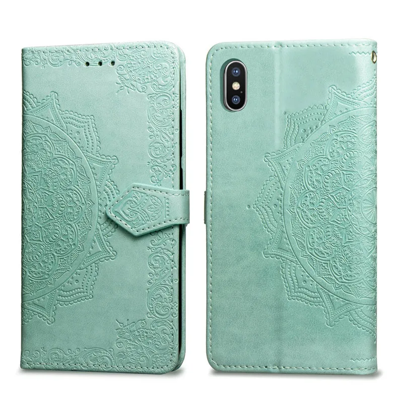 Кожаный чехол-бумажник Tikitaka с цветочным рисунком для iPhone11 XS MAX XR X XS 11Pro с отделением для карт, откидная крышка с узором для iPhone 6 6S 7 8 Plus