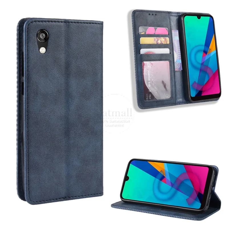 Чехол книжка для Huawei Y5 2019 Honor 8S винтажный Тонкий Магнитный кожаный чехол с