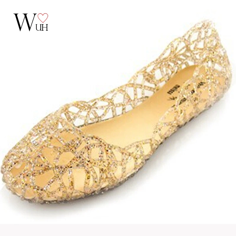 2016 ПВХ выдалбливают ее летом сандалии блеск телевизор с фондовой птичье гнездо