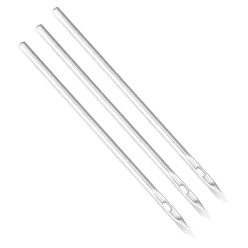 Large straight head 3 шт. Авто машинный шов шило для шитья Алмазный Наконечник иглы для изготовления кожаных изделий машинный шов шило для шитья Набор ниток иглы кожи сумки для инструментов - Цвет: Large straight head