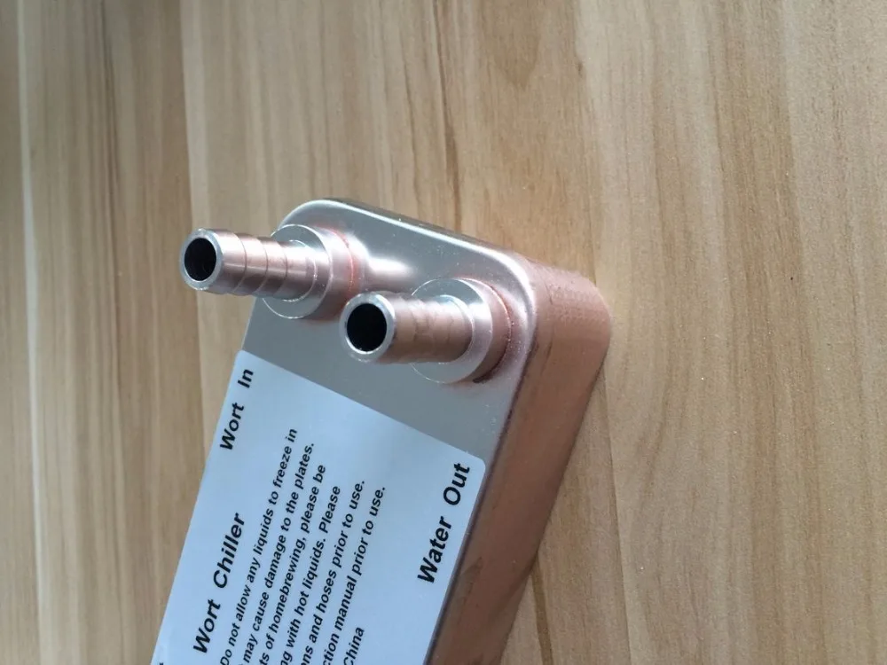 Охладитель пива для домашнего пивоварения 20 тарелок пластинчатый теплообменник