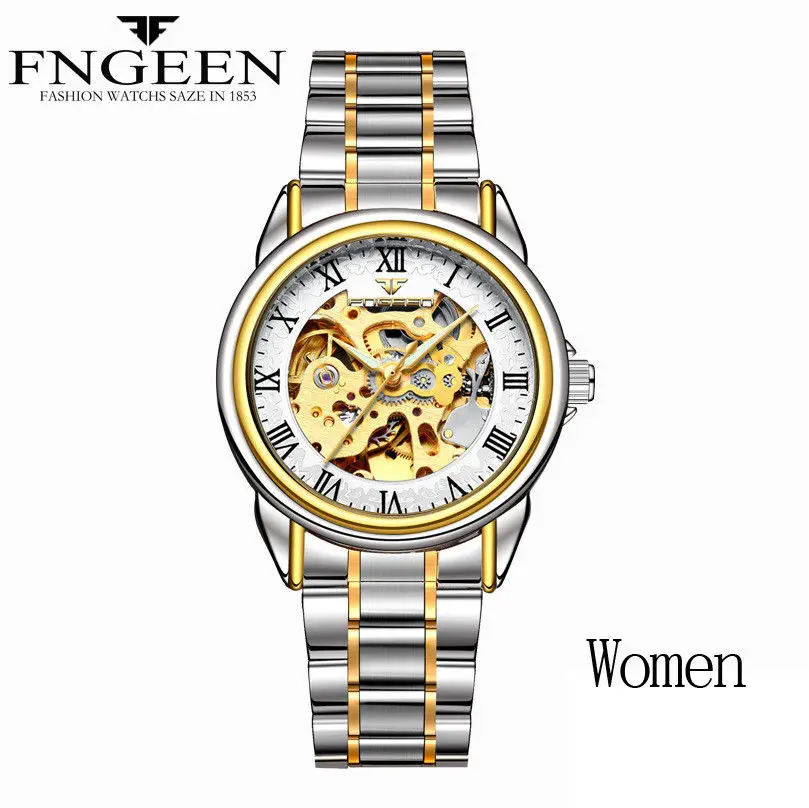 women tone white Женские часы, автоматические механические часы, женские Tourbillon часы, Reloj Mujer, часы со скелетом, Лидирующий бренд, наручные часы, Relogio Feminino - Цвет: women tone white