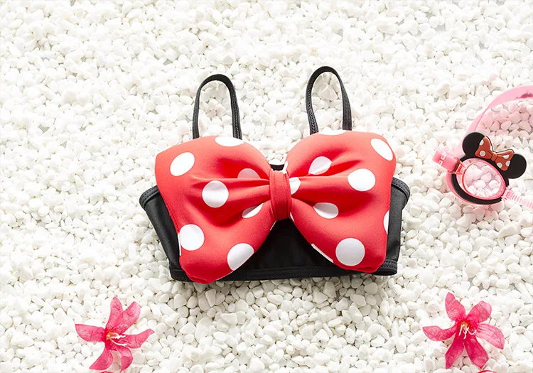 Распродажа! Купальник для девочек новинка летнее черное красное бикини с большим