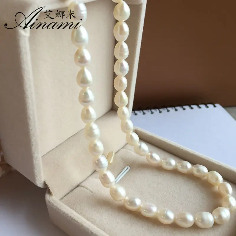 [Ainami] ожерелье Жемчужное ювелирное изделие натуральный пресноводный жемчуг 6-6 5