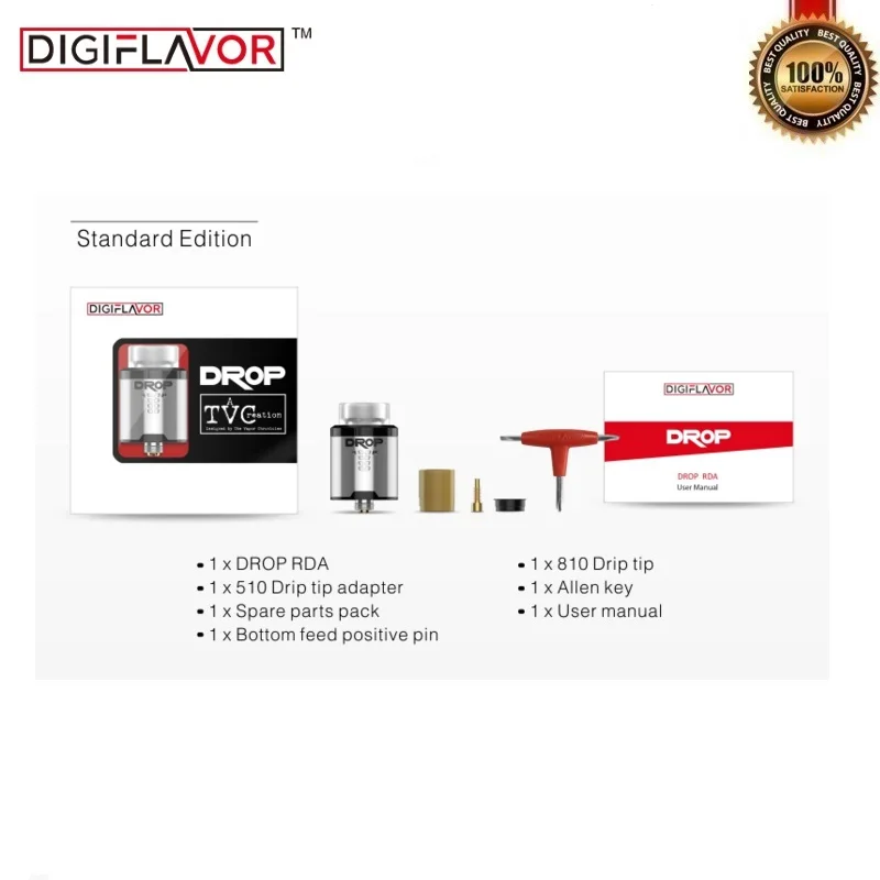 Оригинальный бак Digiflavor Drop RDA с BF Squonk 510 Pin электронная сигарета атомайзер 24 мм