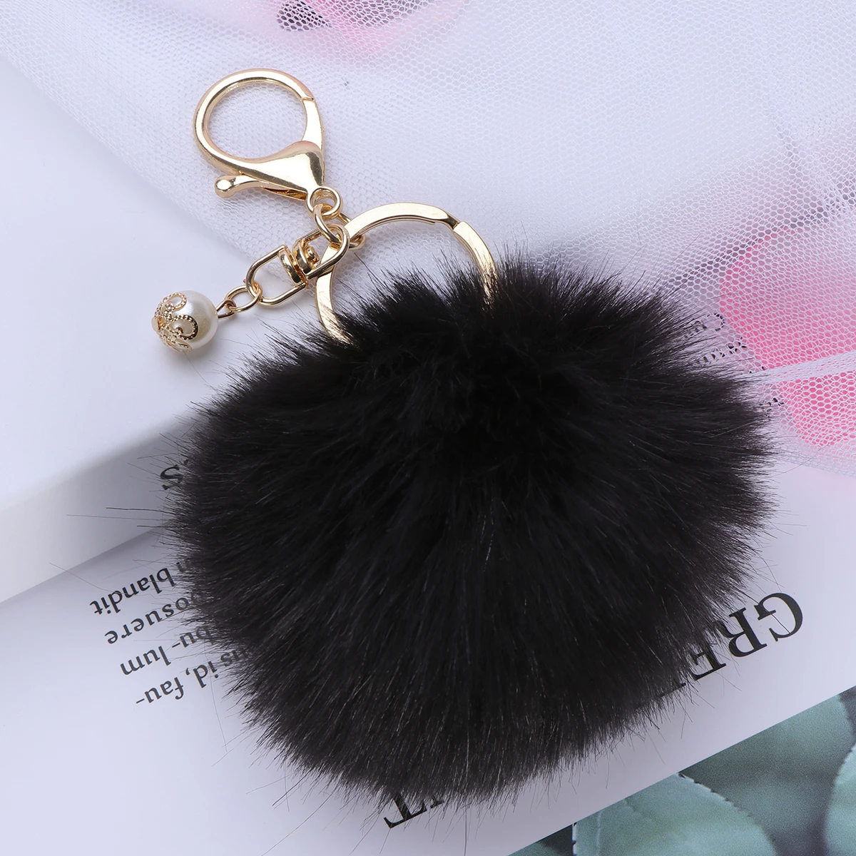 PIXNOR мода сплошной цвет пушистый помпон шарик брелок Подвески Подвеска для