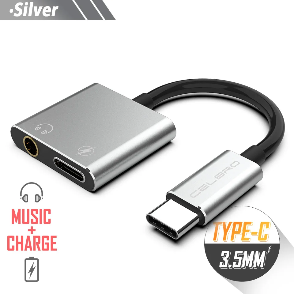 Silver Usb type C до 3,5 мм разъем для наушников адаптер для huawei P20/mate 10/Pro Aux аудио наушники зарядное устройство зарядный кабель USB-C конвертер - Цвет: Silver