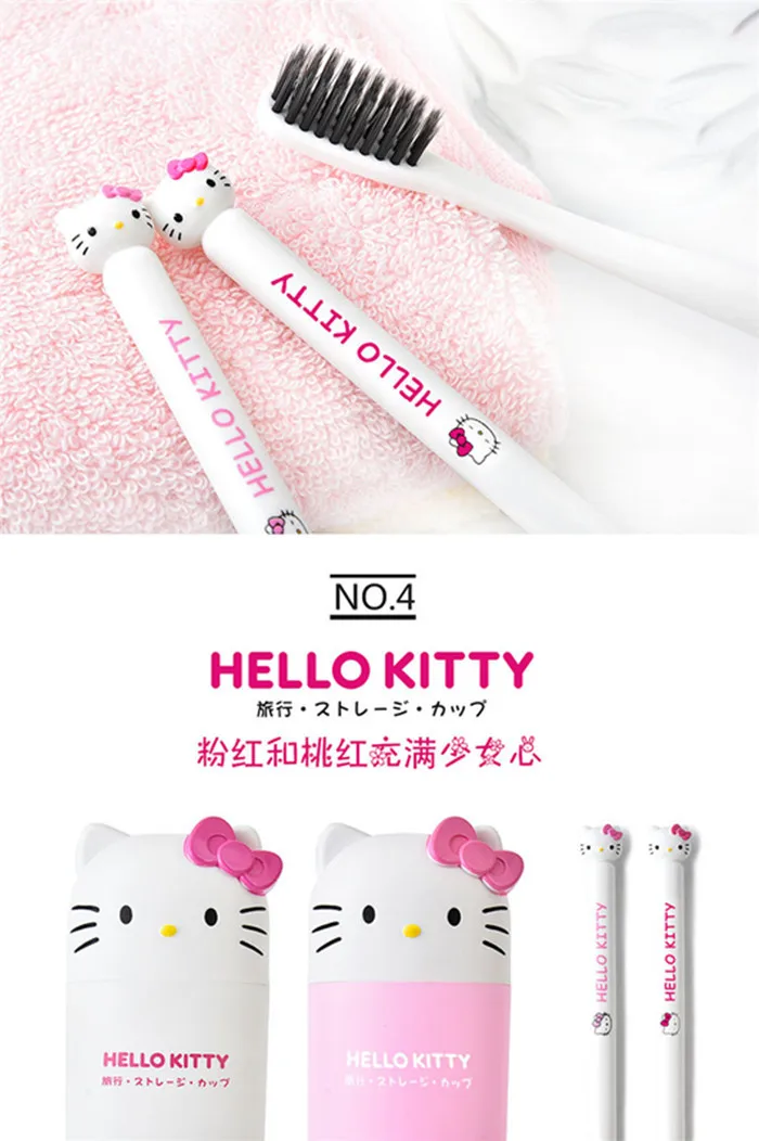 Портативная щетка для волос HelloKitty набор из мягкой зубной щетки путешествий с