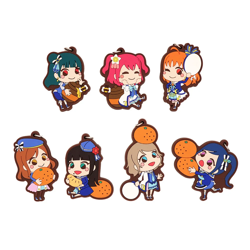 Love Live Lovelive Sunshine Aqours аниме Yoshiko Yohane Ruby Chika Hanamaru Dia You Kanan Оранжевый Резиновый Ремешок
