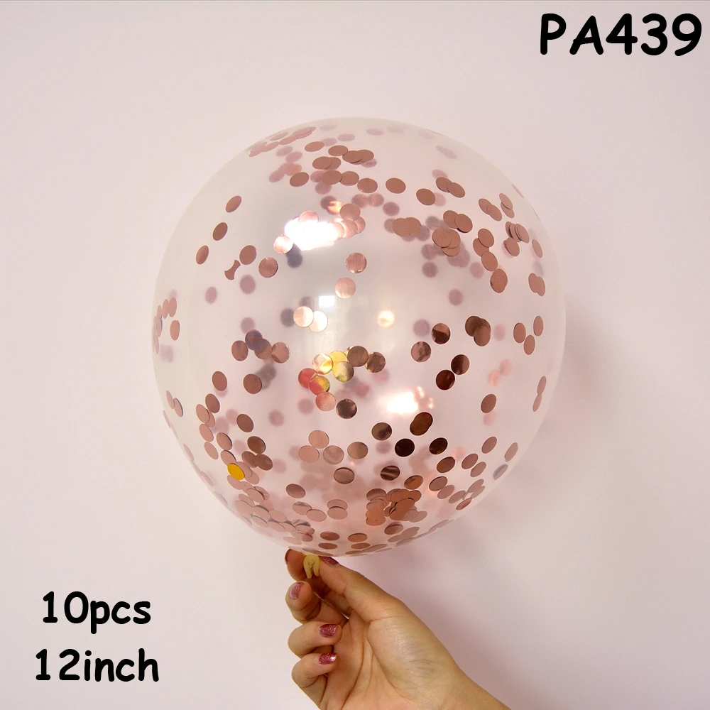 PA439 10pc 12inch 10 шт прозрачные воздушные шары с аппликацией в виде Золотой Звезды конфетти из фольги прозрачные воздушные шары с днем рождения Baby Shower Свадьба розовое золото вечерние украшения - Цвет: PA439 10pc 12inch