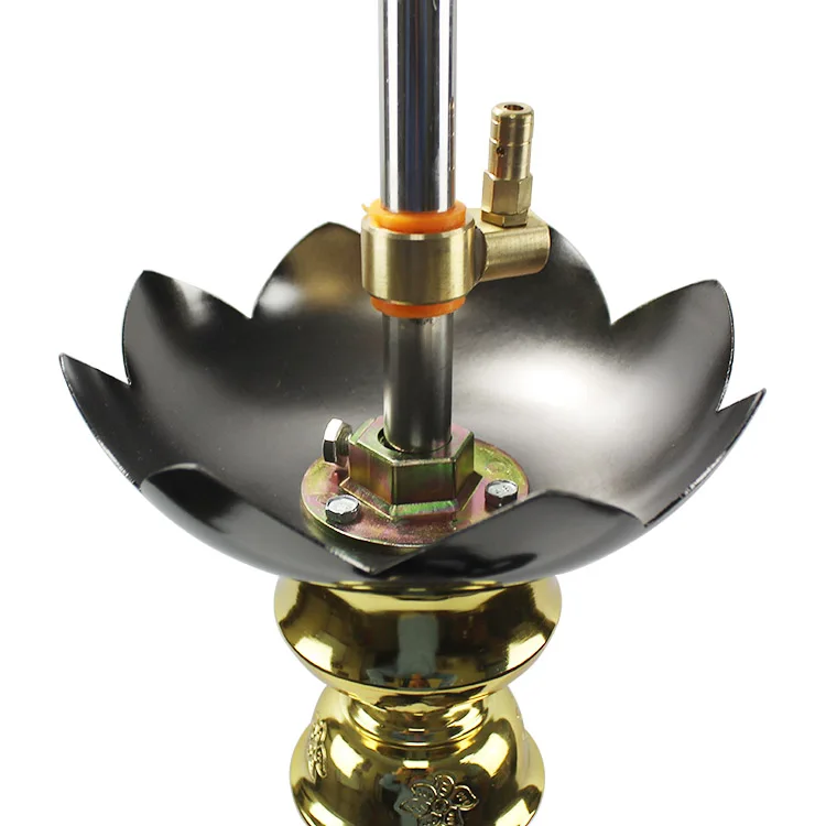 Средний Восток lotus shisha из цинкового сплава стеклянный кальян с витражом для