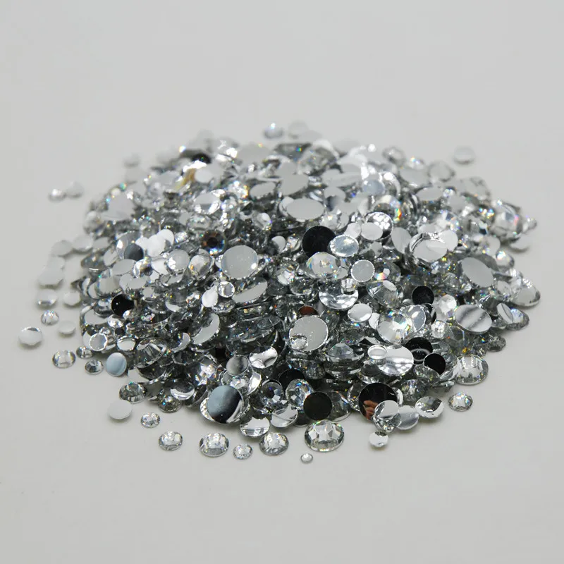 1000 шт./упак. разные размеры плоская задняя сторона прозрачный белый акриловый