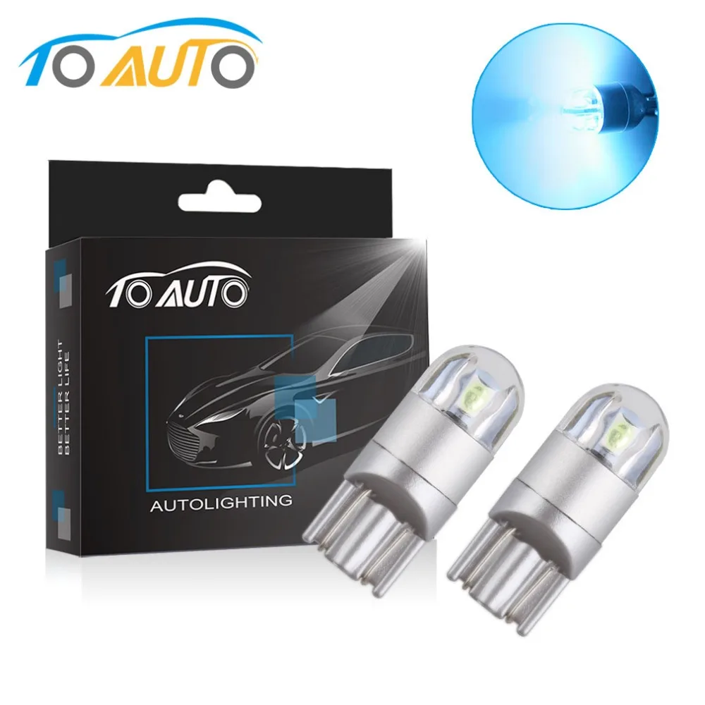 Светодиодные лампы T10 LED W5W 2 шт. голубые светодиодные 2SMD 3030 194 168 автомобильный