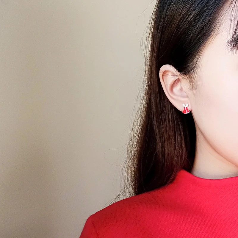 Close To Me Real S925 Sterling Silver Creative Handmade Fine Jewelry Christmas Snowflake Simple Stud Earrings for Women | Украшения и