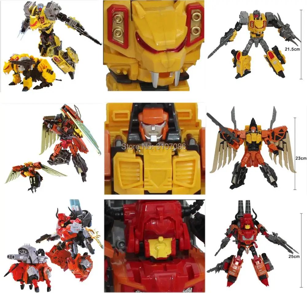 JinBao трансформация G1 MMC Predaking Feral Rex Predacons 6в1 негабаритных Обновление издание экшн-фигурка робот-игрушки
