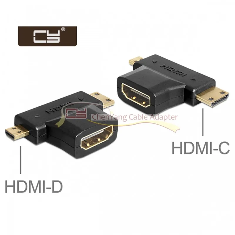 

Micro HD-compatiblemale Mini HD-compatible male to HD-compatible 1.4 Female 90 degree 2 in 1 combo cable adapter