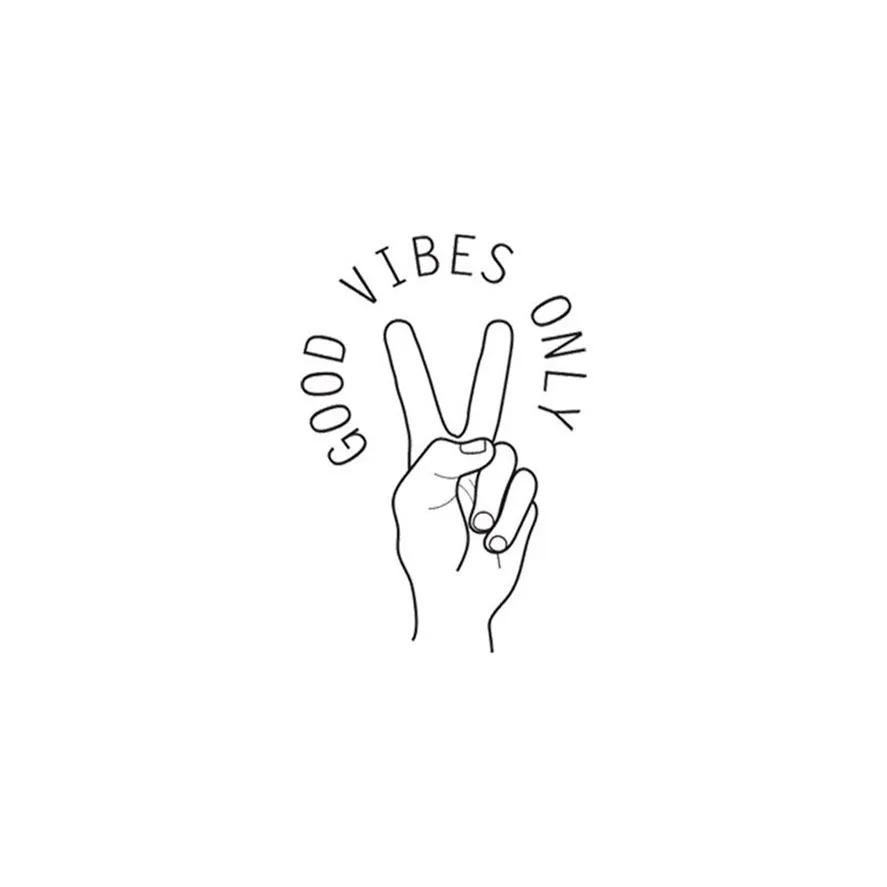 1 шт. Виниловая наклейка GOOD VIBES ONLY для детской комнаты | Дом и сад