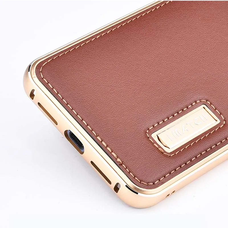 

Luxury Original Brand Genuine Leather Case For Huawei P20 Pro Case Aluminum Metal Frame Cover Phone Cases For Huawei P20 Pro