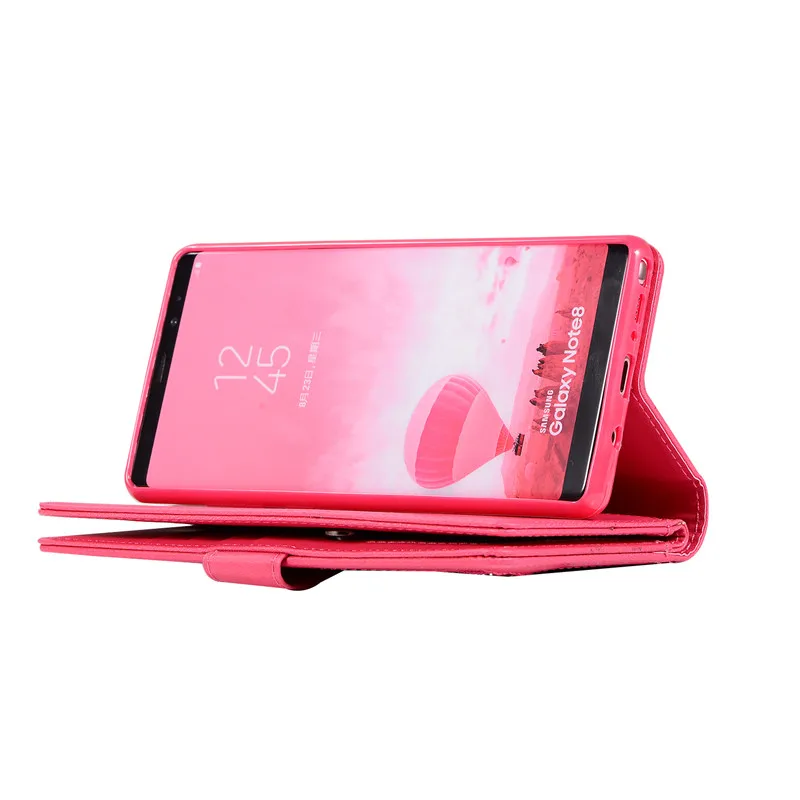 Для Samsung S10 S8 S9 Plus S10e Note 9 8 блестящий кошелек на молнии с отделением для карт чехол A6