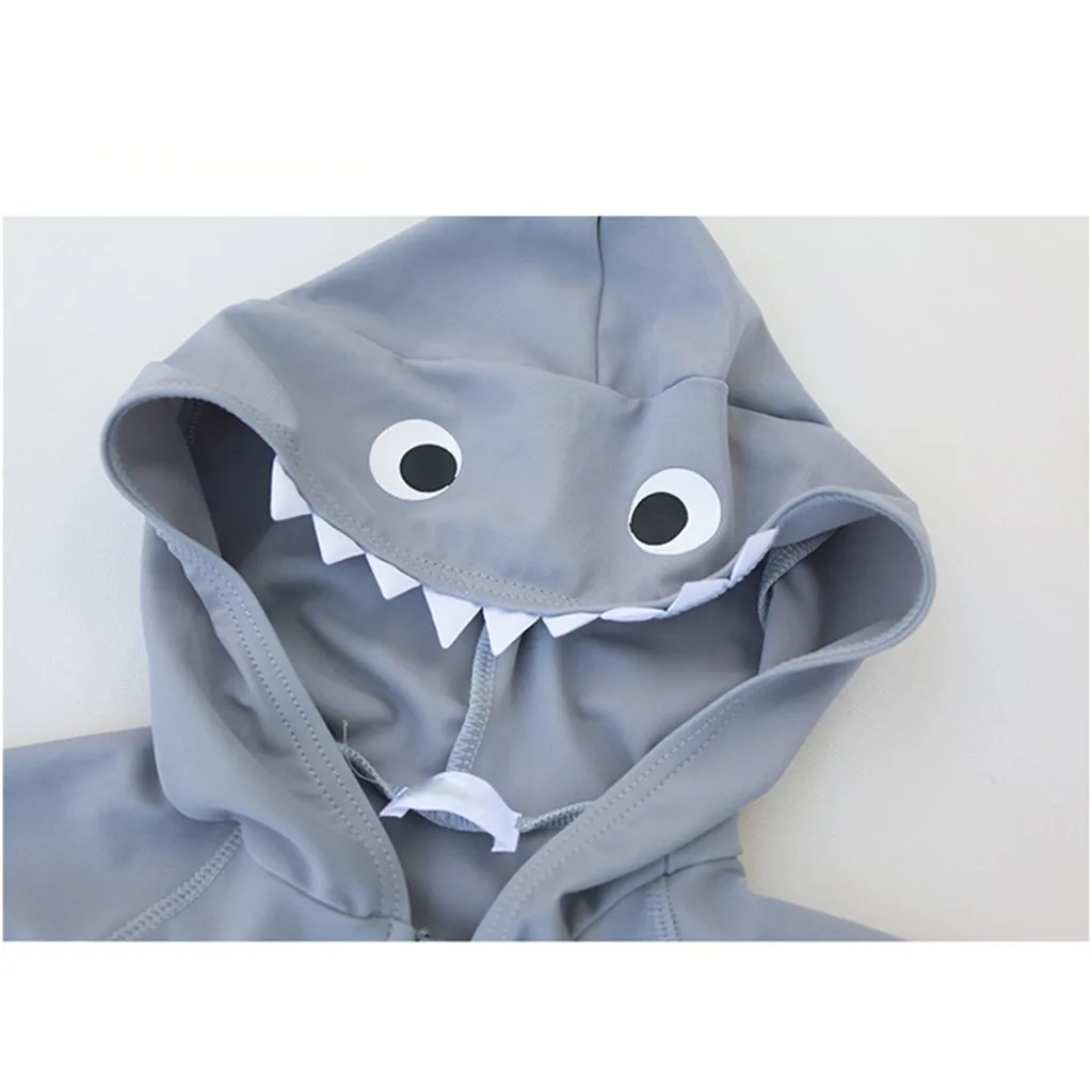 Детский пляжный купальник бикини с капюшоном и длинными рукавами для мальчиков