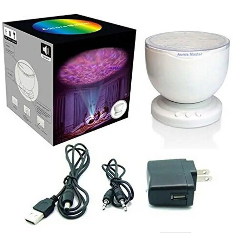 Rainbow Wave Projector Lamp LED Night Light Aurora Master Bedroom Party Supplies | Дом и сад