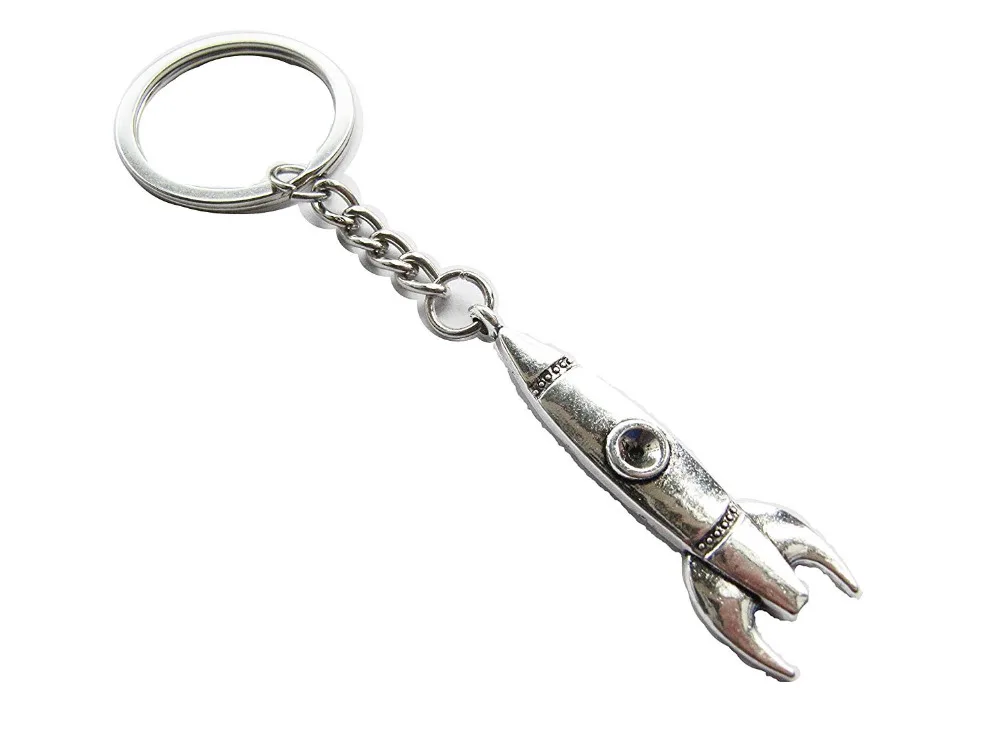 10 шт. Оптово древний серебряный ракеты брелок Bestfriend очарование|key chain|key key chainsilver