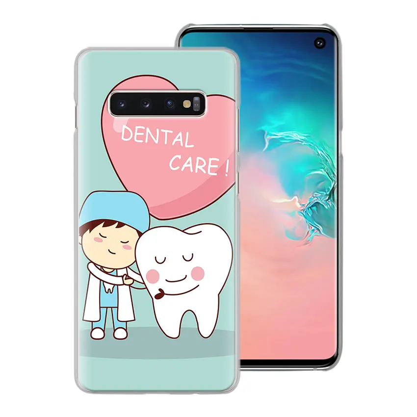 Чехол для телефона с зубами дантиста Samsung Galaxy S10e S10 S20 + Ultra S7 S8 S9 Plus Note 8 9 10 5G Жесткий
