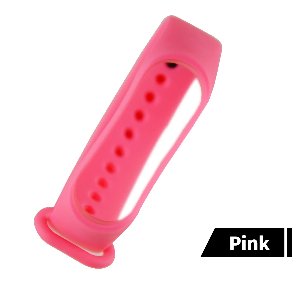 pink Новое поступление спортивный силиконовый ремешок мягкий портативный сменный Браслет с защитой от падения Чехол для Xiaomi Mi 4 3 - Цвет ремешка: pink
