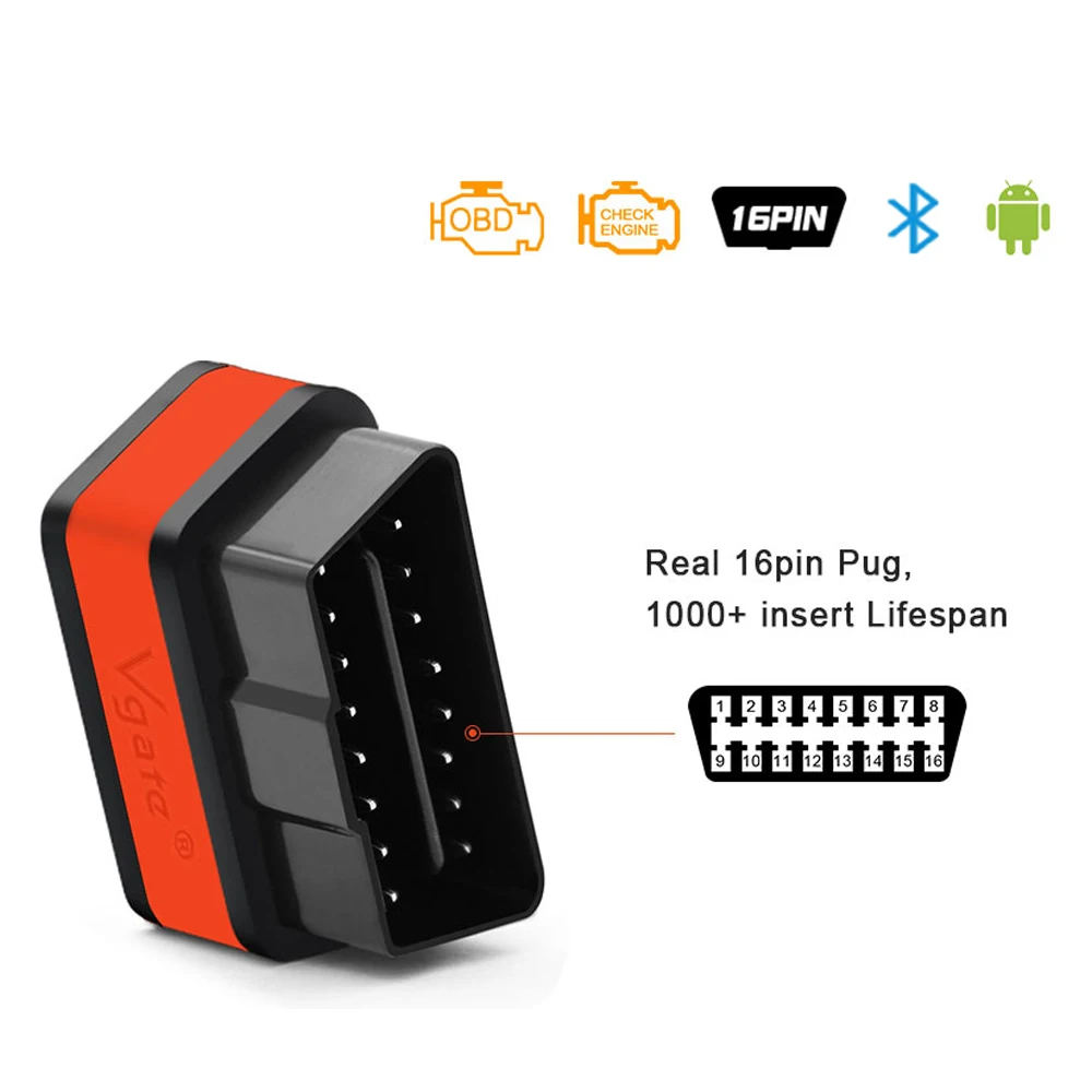 Диагностический сканер OBD2 ELM327 Vgate iCar2 Bluetooth obd obd2 elm 327 V2.1 автомобильный
