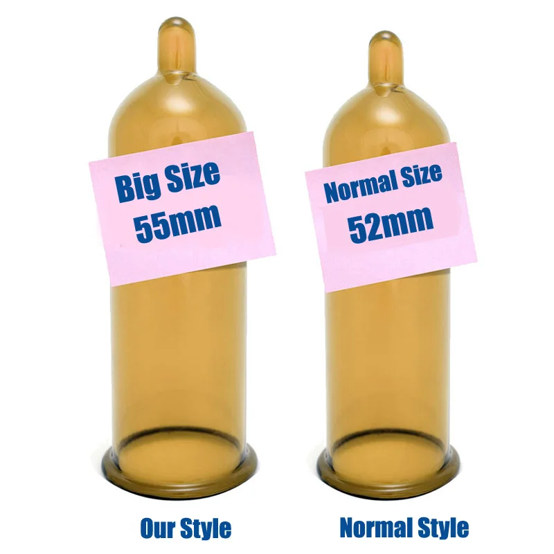 30 шт. размера плюс 55 мм презервативы в виде большого для большой пенис истинный