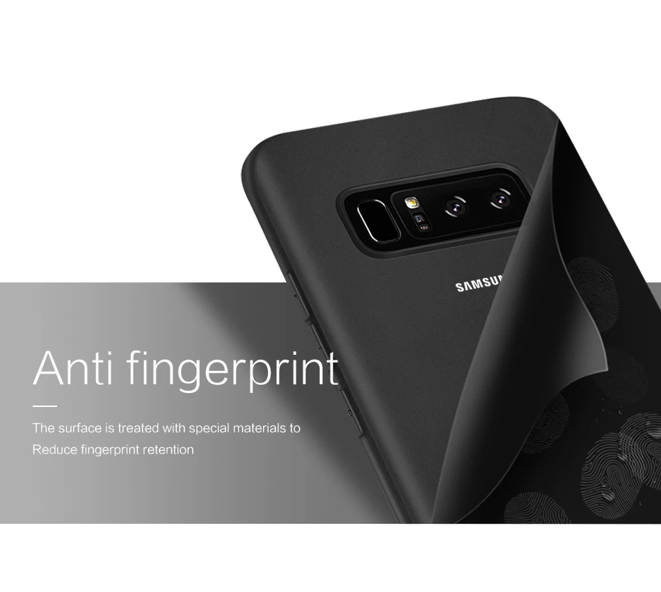 Чехол для samsung Galaxy Note 8, силиконовый тонкий противоударный чехол для камеры N9500 с защитой от отпечатков пальцев